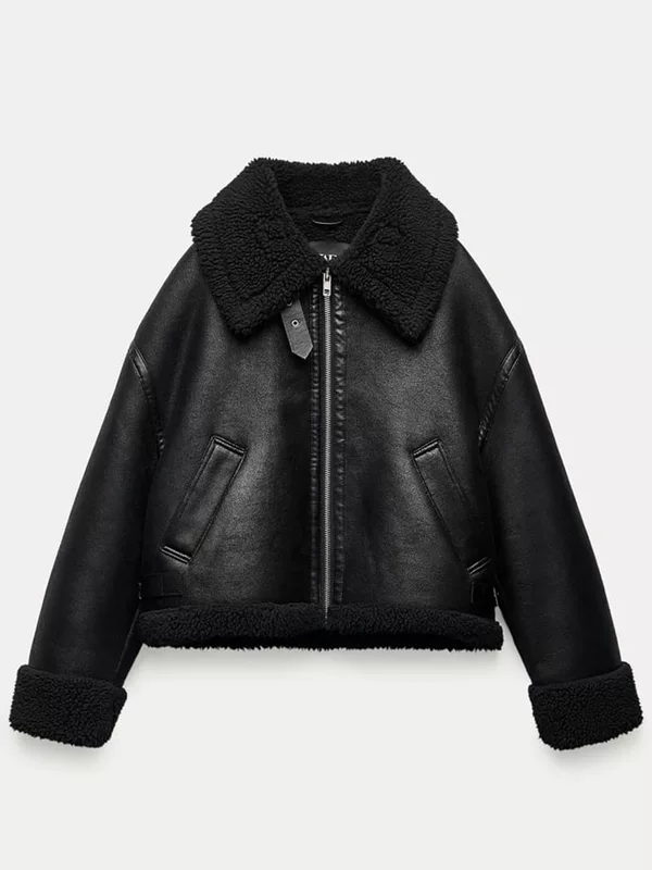 Пальто-одеяло демисезонное черное двустороннее пуховик Zara