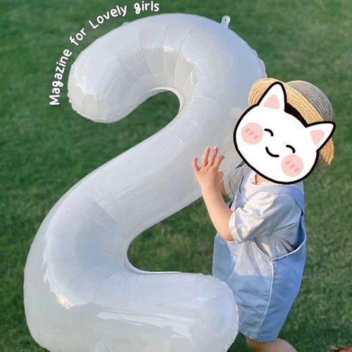 Брендовый белый цифровой детский воздушный шар, 40 дюймов, популярно в интернете