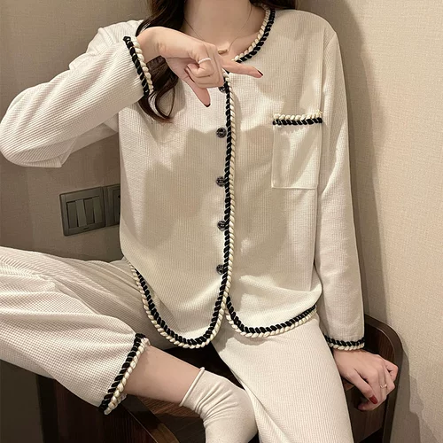 Пижама, демисезонный милый лонгслив, комплект для отдыха, оверсайз