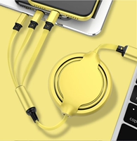 Лимонный желтый [Apple+Android+Typec] Macaron Model*Five Gear Telescopic