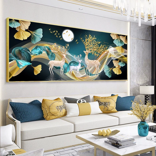 2022 Новая линейная вышивка ручной работы европейской абстрактной лось гостиной высокой вышивки с полной вышивкой Daquan Grid 2021