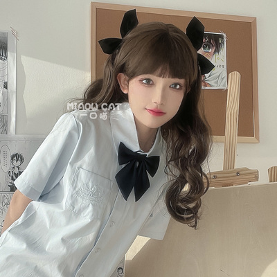 taobao agent A bite of meow wigs, long curly hair naturally versatile JK daily lolita fluffy net red realistic fluffy full set