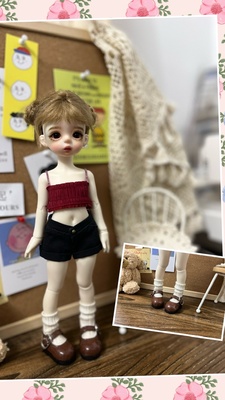 taobao agent Take the small leather shoes high heels, brown black uniform shoes, campus style six points bjd doll shoes