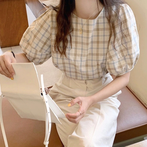 Летняя ретро сексуальная футболка, рубашка для школьников, популярно в интернете, французский стиль, рукава фонарики