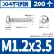 may do kim loai Đen 304 thép không gỉ đầu tròn Vít tự tháo đầu Pan chéo kéo dài vít gỗ M3M3.5M4M5 may do kim Vật liệu thép