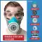 Mặt nạ phòng độc chống phun bụi công nghiệp và phun sơn, mặt nạ bảo vệ bộ lọc oxy chống độc hóa chất đánh bóng đặc biệt 