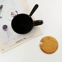 Черная кофейная ложка, крышка, 350 мл