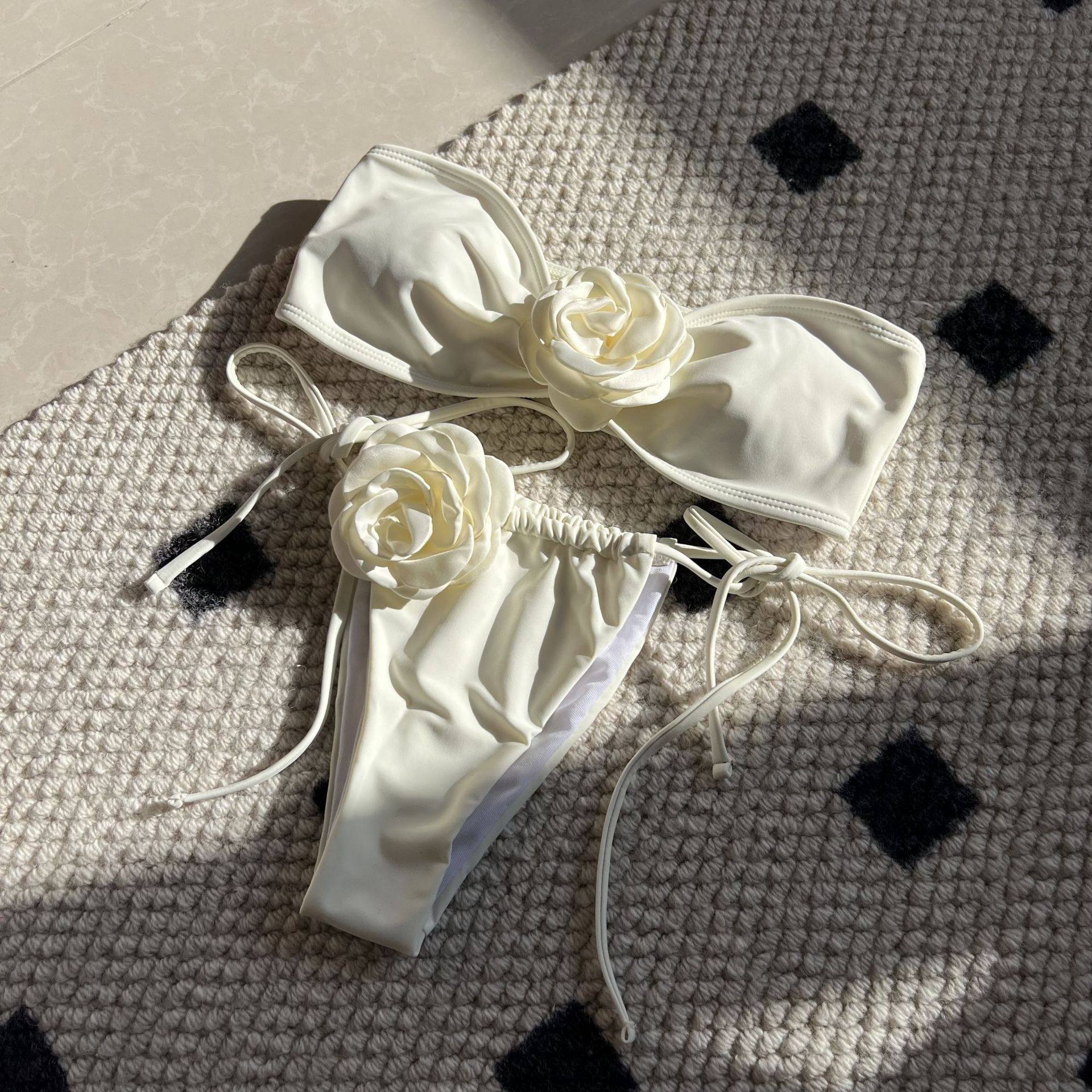Jinsiy naychali top, uch o'lchamli mayo, Yevropa uslubidagi, 3D, gulli