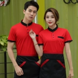 Официант для питания рабочая одежда короткая -настраиваемая настраиваемая футболка Summer Hotel Supermarkt