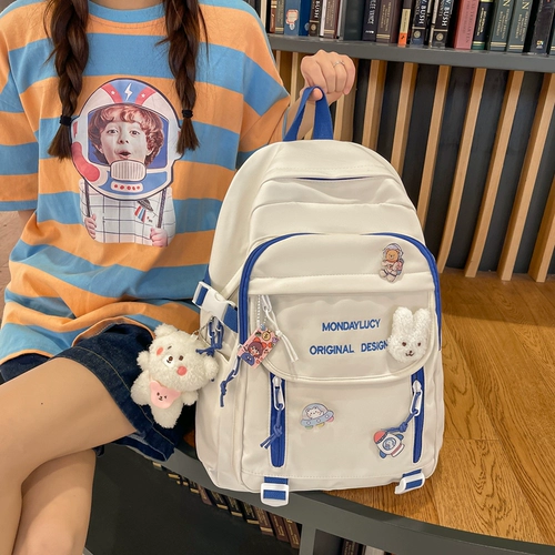 Вместительный и большой ранец, оригинальная сумка через плечо, рюкзак, подходит для студента, в корейском стиле, для средней школы