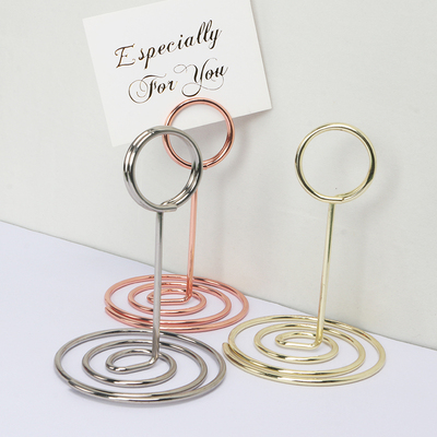 taobao agent The seat clip wedding office photo clip signed the desktop creative metal stainless steel ring banquet table number