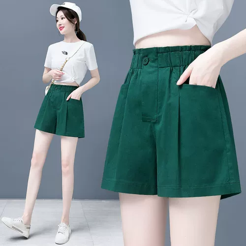 Шорты, штаны, тонкие повседневные брюки для отдыха, свободный крой, коллекция 2023, по фигуре, высокая талия