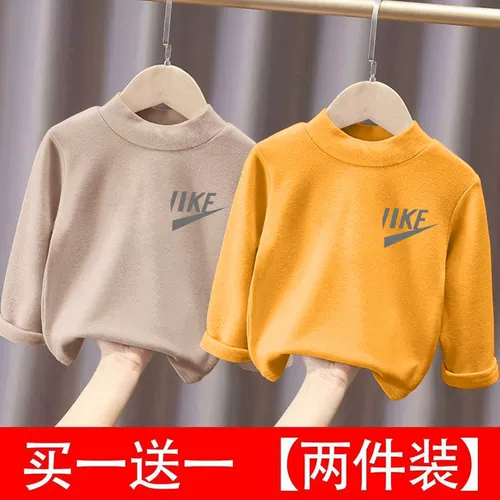 Весенний осенний детский лонгслив подходит для мужчин и женщин, бархатная базовая приятная телу детская осенняя футболка