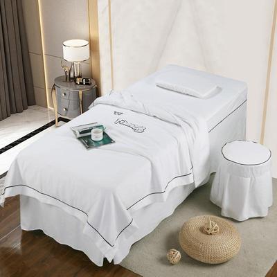 taobao agent Simple solid color beauty bed cover four -piece high -end high -end beauty salon massage physiotherapy push -shampoo special bed cover bed cover