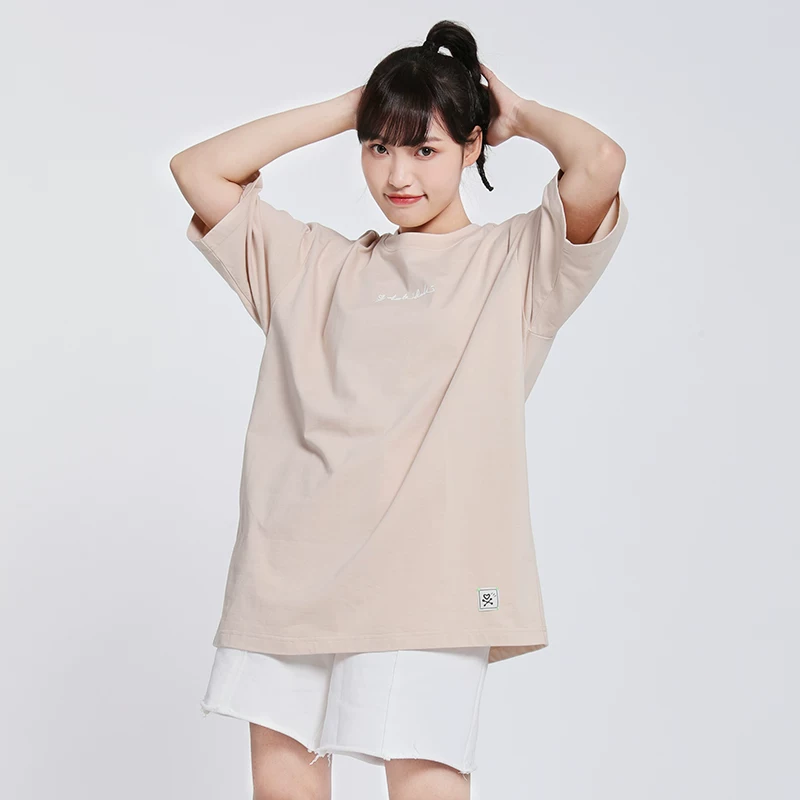 Базовая трендовая футболка для отдыха с коротким рукавом, oversize, для любимого(ой)