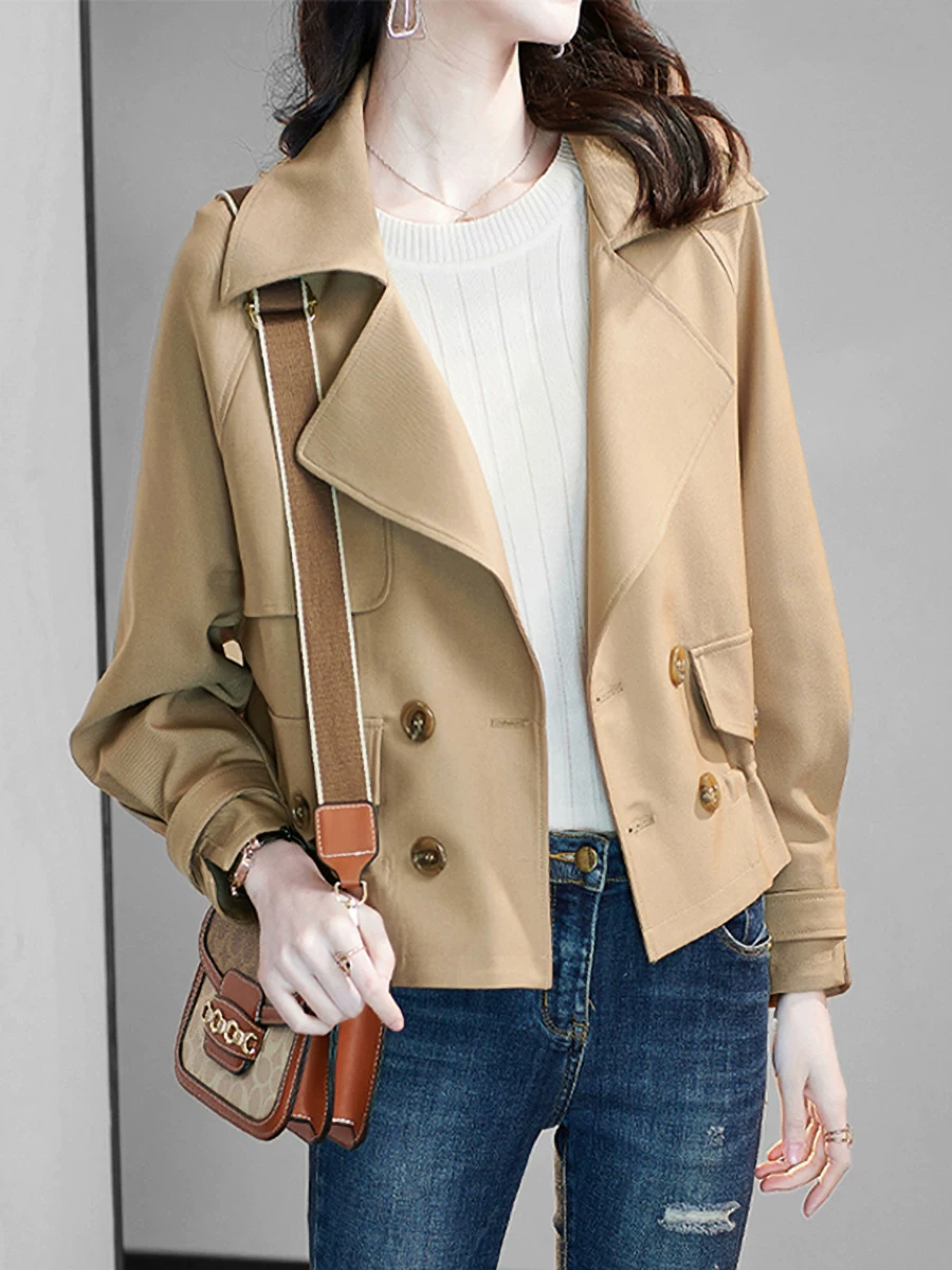 Осенняя куртка, trench coat для отдыха, коллекция 2023 года, для подростков, стиль высокого качества
