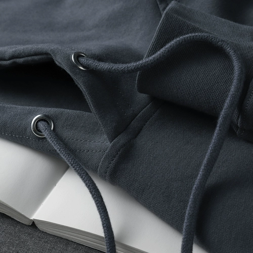 Secret & Dark Night Grey 300G Тяжелая тонкая тонкая капюшона Древняя винтажная карбоновая серая топ с длинным рукавом