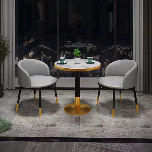 Легкий роскошный прием для переговоров о сочетаниях стола и стулах простые круговые офисные кафе кафе с молочным чаем Магазин Небольшой перегород