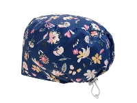 Глубоко синий цветочный полиэфирный волокно