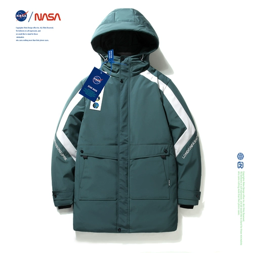 Длинный пуховик, бархатная удерживающая тепло куртка, средней длины, 2023, свободный крой, утиный пух