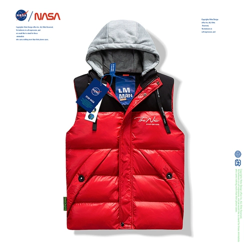 Водонепроницаемый бархатный красный жилет, сверхлегкая куртка с пухом, утиный пух