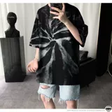 Tide, брендовая трендовая футболка подходит для мужчин и женщин, короткий рукав