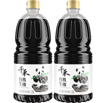 千禾有机生抽酱油1.28L酿造酱油