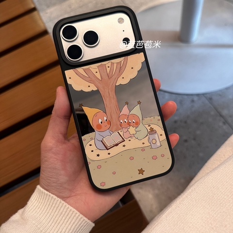 MagSafe : Outdoor Illustration Design, Cute Girls Accessory – Pro/Plus/Max/Air – 17, 16, 15, 14, 13, 12 iPhone Case