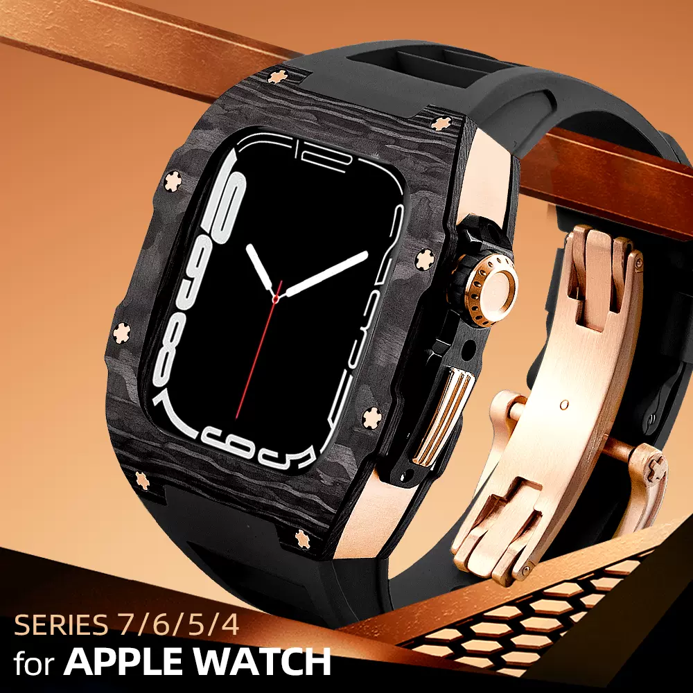 新作] AppleWatch Racing Carbon Titan 時計-