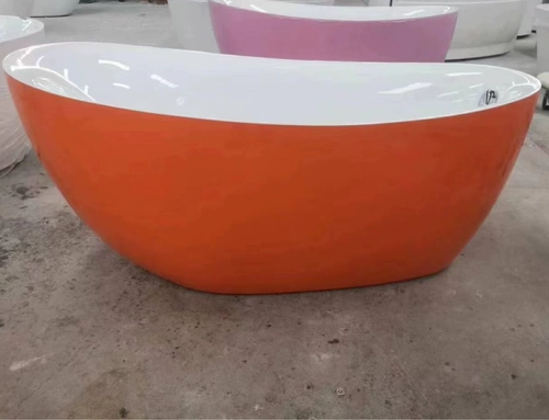 Color Homestay Hotel Bathtub Independent Integrated Simple Adult Wants Acryl Oval Bathtub