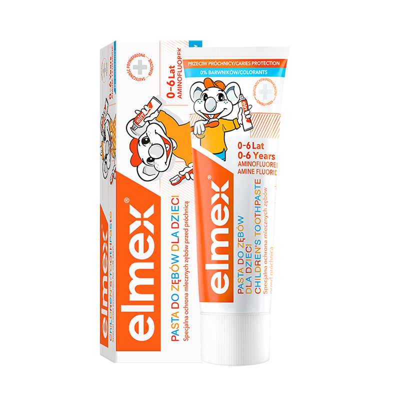 elmex艾美适0-3-6岁儿童含氟防蛀护齿牙膏婴儿宝宝牙膏官方正品