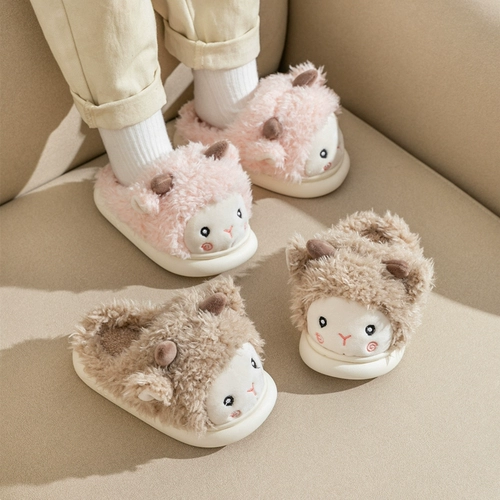 Детские демисезонные тапочки для мальчиков, нескользящие удерживающие тепло мультяшные туфли