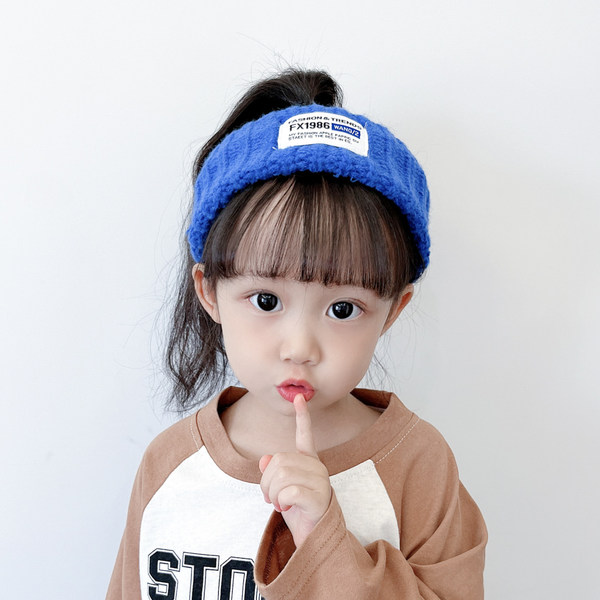 Детская трикотажная повязка на голову, ободок, модный аксессуар для волос, коллекция 2022, осенняя