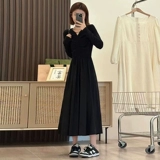 Летнее платье, длинная юбка, изысканный стиль, французский стиль, городской стиль, для формы тела «груша»