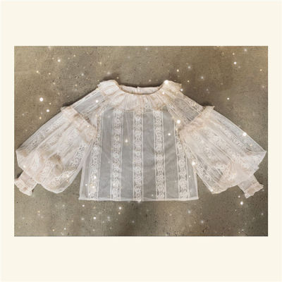 taobao agent Original design Naisa lace bubble sleeves with shirt link