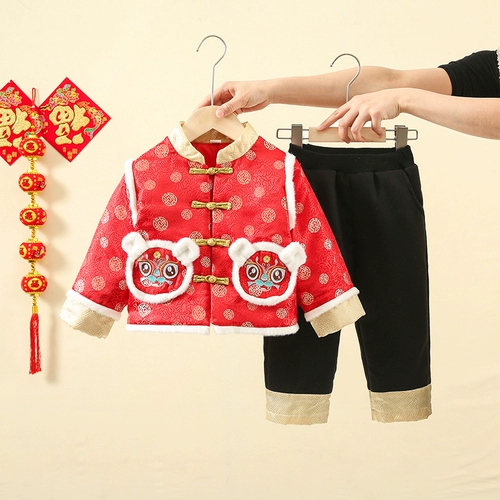 Детское ханьфу для мальчиков, комплект, платье, детская одежда, китайский стиль, наряд на выход