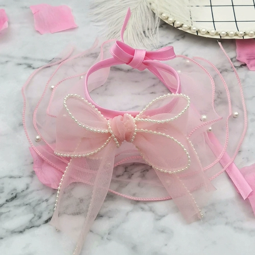 Милый розовый кружевной шарф, аксессуар
