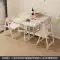 Phong cách màu kem tất cả các bàn ăn gấp bằng gỗ nguyên khối và ghế có thể thu vào và di động hộ gia đình nhỏ Bếp điện từ Pháp bàn ăn đá phiến Bàn ghế xếp gọn