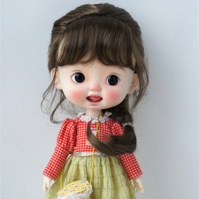 taobao agent Junyu BJD doll wigs OB11 imitation horse -haired blythe small cloth single ponytail twist braid JD413 spot