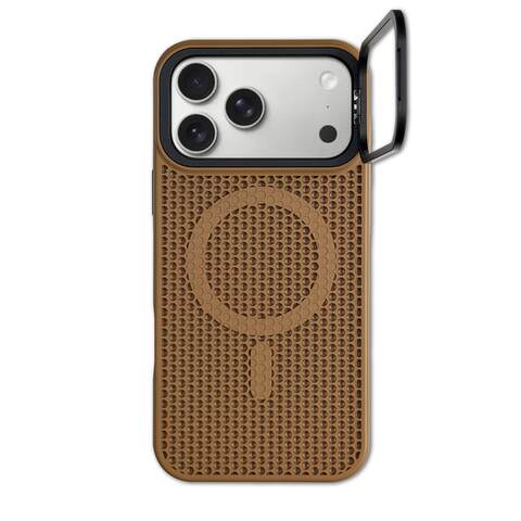 Honeycomb Perforated iPhone Minimalist Stand Heat dissipation iPhone Case for iPhone 11 – 17