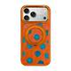 Polka Dots Burgundy Orange Light Gray Stand iPhone Case for iPhone 18 – 15