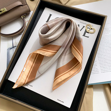 шарф 100%真丝桑蚕丝丝巾春秋夏季小方巾女百搭新款围巾领巾波点丝绸