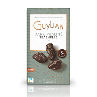 比利时吉利莲72%可可黑贝壳形榛子夹心巧克力圣诞节送人黑巧礼盒