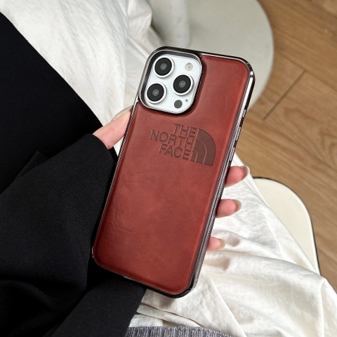 Brown — The North Face New Luxury High End Premium Plus/Pro/Max – 16, 15, 14, 13, 12 iPhone Case