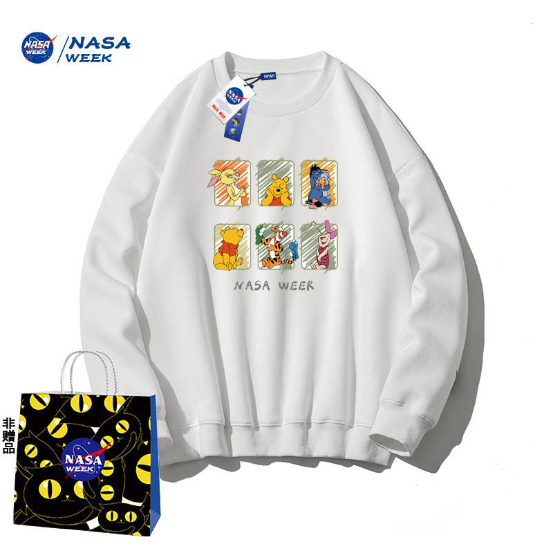 NASA  WEEK旗舰店:29.9元! NASA WEEK2024圆领卫衣男女潮牌宽松百搭简约秋季情侣上衣-4