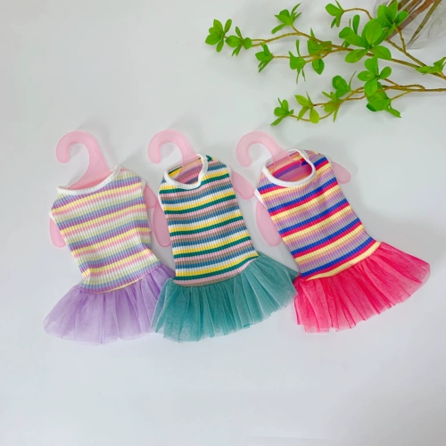 Домашняя собака хлопот хлопок удобная радужная полоса