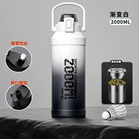 Антибактериальная трубочка из нержавеющей стали, портативная ручка, градиент, 2000 мл