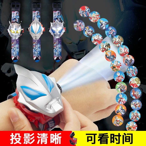 Ultra, Ультрамен Тига, электронная детская мультяшная игрушка, легкие часы для мальчиков для детского сада, 3 лет, Человек-паук