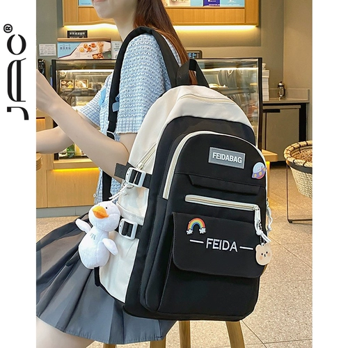 Ранец, брендовая сумка через плечо, вместительный и большой рюкзак, в корейском стиле, для средней школы