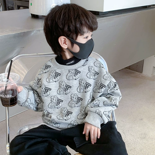 Демисезонная толстовка для мальчиков, зимний детский утепленный пуховик, коллекция 2023, в корейском стиле